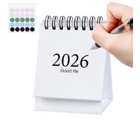 Calendario de escritorio pequeño, de enero de 2026 a julio de 2027, suministros escolares, calendario de pie, para el trabajo, hogar, estudio, estación de trabajo, biblioteca, mostrador, sala de