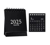 Calendario de escritorio pequeño de pie, calendario de pie en,Planificación 2025 Programación Paso de página de 360 grados | 2025 Volteado De Doble Cara, Calendario Portátil, Horario De Volteado Me