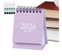 Calendario de escritorio pequeño | planificador escolar de enero de 2026 a julio de 2027, calendario de pie, para el hogar, lugar de trabajo, dormitorio, biblioteca, mostrador de reuniones, sala de