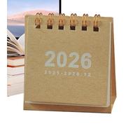 Calendario de escritorio pequeño - Planificador mensual 2026 de 2.5 x 2.7 x 1.2 pulgadas, suministros de oficina estéticos de papel, herramienta de organización de planificación para oficinas