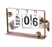 Calendario de escritorio perpetuo, calendario de cuenta regresiva, organizador mensual con base de madera, planificador colorido para el hogar, organizador de horario diario, papelería decorativa para