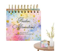 Calendario de escritorio perpetuo con citas inspiradoras - Calendario diario de afirmación de 365 días, estimulante aliento de los accesorios de escritorio de noticias | Calendario motivacional con