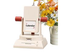 Calendario de escritorio perpetuo, pantalla de fecha rotatoria vintage | Track The Day And Month With A Vintage Rotating Perpetual Calendar, ideal para escritorios, oficinas en casa