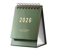 Calendario de escritorio - Planificador decorativo pequeño 2025-2026, gráfico organizador mensual de escritorio, herramienta de programación compacta, ayuda funcional de gestión del tiempo, accesorio