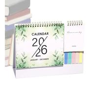 Calendario de Escritorio - Planificador Mensual Para Escritorio 2026 | Planificador Mensual de 12 Meses para Oficina con Bloques Rayados Grandes para Tareas, Agenda para Planificación en