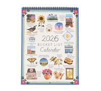 Calendario de escritorio, registro visual diario, 22,5 x 30 cm, planificador 2026, planificador de trabajo, diseño de seguimiento de hábitos, para el hogar, estudio y planificación de cumpleaños