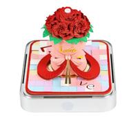 Calendario de escultura de papel 3D 2026 - Bloc de recortes creativo calendario de papel hecho a mano con escultura de rosa, bloc de notas para registrar, planificar y rastrear hábitos, planificador