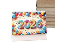 Calendario de estrás 2026 - Planificador de escritorio montic flipping, organizador de plan de arte de | Pintura de diamantes brillante para oficina, decoración del dormitorio, planificador