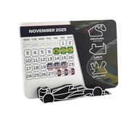 Calendario de eventos de carreras 2025, calendario de carreras con horario mensual de escritorio para oficina, club y guía de carreras de coches de uso doméstico