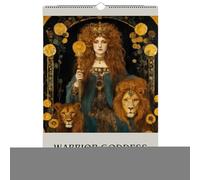 Calendario de fase lunar de 2025, calendario mensual de la diosa guerrera, fase lunar, calendario 2025, calendario de pared de la luna, adornos para el hogar, calendario de pared para mejorar la
