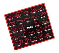 Calendario de fechas 3D Motorsport con soporte de display, calendario de eventos de automovilismo 2026 para decoración de escritorio del hogar o negocios, ecuación, arte de pared individual