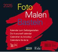Calendario de fotos para manualidades 2025, horizontal, color negro