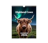 Calendario De Ganado 2026 - Planificador Para Regalar De 12 Meses, Planificador Familiar Para Oficina En Casa | Calendario De Pared De Animales De La Naturaleza | Perfecto Para Amantes De Los Animales