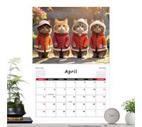 Calendario De Gatos 2026 - Calendario De Pared De 12 Meses Con Encuadernación En De Enero A Diciembre | Planificador Para La Escuela De Oficina En Casa | Decoración Organización Programación S