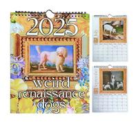 Calendario de gatos medievales feos Calendario medieval 2025 Calendario extraño Calendario divertido 2025 Calendario de pared Cat 2025 para amantes de los gatos