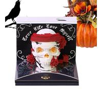 Calendario de hojas extraíbles, Memo 3D rasgado calavera Halloween calendario programación - Programación Agenda, decoración de escritorio para dormitorio o estantería
