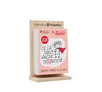 Calendario de las mujeres 2026, Il Calendario Filosofico dedicado a las mujeres con soporte de madera, formato A6 de 10 x 14 cm, 365 días de pensamientos femeninos, cada día una frase, fabricado en