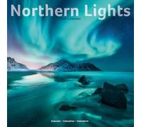 Calendario de luces boreales 2026 | Calendario de pared de 12 meses | AVONSIDE Publishing | Embalaje sin plástico