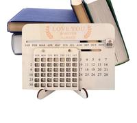 Calendario de Madera 2026,Centro de mesa decorativo con soporte | Cartel de Calendario de Madera 2026,para Dormitorio Mesita de Noche Estudiantes Adolescentes Chicas Mujeres Profesores