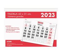 Calendario de Mesa 2022 - Faldilla - Organizador Anual - Tamaño 43 x 31 cm - 32 Páginas con Números Grandes - Planing del Año - Planificador Mensual Para Mesa - Dohe