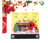 Calendario de mesa 2025 | Calendario de arranque, bloc de notas para calendario, bloc de notas, escritorio, escultura de mesa, notas, bloc de notas para la inauguración de la casa de Navidad,