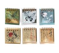 Calendario de mesa 2025, calendario de mesa 2025, calendario de caligrafía 2025 - calendario de pie 2025, calendario de mesa tradicional clásico