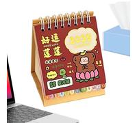 Calendario de mesa 2025, Calendario de mesa horizontal - Calendario de escritorio portátil con diseño de cómics - Calendario 2025 Calendario de mesa Encuadernación decorativa de doble alambre para