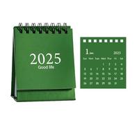 Calendario de mesa 2025, calendario de mesa, planificación 2025 Programación de voltaje páginas de 360 grados | desplazable a doble cara para aula, calendario portátil, de escritorio, cas