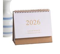 Calendario de mesa 2026 de pie - Diseño de lectura simple2026, calendarioda de mesa con vuelco de pie, callendario de agosto de 2025 a diciembre de 2026 | Decoración del hogar para planificar