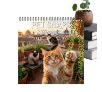 Calendario de Mesa 2027 12 Meses Planificador de Horario Mensual Bonito con | Calendario Anual del Gato Para la Programación, Organización y Planificación en el