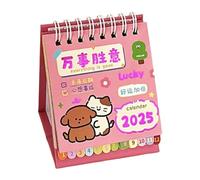 Calendario de mesa, Calendario de mesa 2025 - Calendario de escritorio portátil con diseño de cómics - Calendario 2025 Calendario de mesa Encuadernación decorativa de doble alambre para oficinas