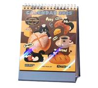 Calendario de mesa de dibujos animados 2025, calendario de mesa 2024-2025,Calendario de mesa 2025 con patrón de pan - Calendario de mesa de pie 2024-2025, planificador acad
