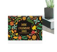 Calendario de mesa de flores 2025 - calendario de mesa 2024 - 2025 | calendario de escritorio de flores - caduca a partir de | agenda diaria organización del hogar | accesorios de decoración de