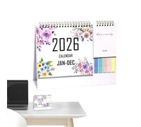 Calendario De Mesa - Papel, Calendario De Mesa 2026, Lista De Cosas Da, Agenda 12 | Organizador Flexible, Grandes Gobernados, Suministros De Oficina Para El Organizazi