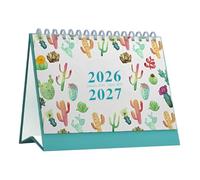 Calendario de mesa para 2026, planificador mensual con papel grueso, agenda de escritorio estética 2026-2027 | Para planificación de reuniones, oficina en casa, escuela, maestro, estudiante, Navidad y