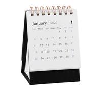 Calendario de mesa pequeña 2025-2026, calendario de escritorio decorativo para planificación diaria, citas tareas, para oficina, en casa estudio, disponible en verde y negro, 18 meses, tamaño