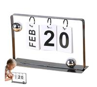 Calendario de metal, calendario reutilizable diario de boda para el escritorio, escritorio diario, de pie de metal, stand -up, accesorios de escritorio rus