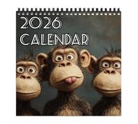 Calendario De Mono 2026: Planificador De 12 Meses, Organizador De Calendario De Pared De Papel Grueso, Libro De Recordatorios De Programación Anual | Organización De Citas De Planificación O