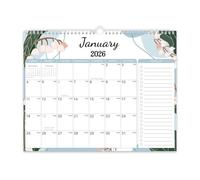 Calendario de montaje en pared 2026-2027 de 18 meses de enero de 2026 a junio de 2027, calendario de encuadernación de doble bobina para oficina en casa, calendario familiar de 14 x 11 pulgadas
