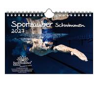Calendario de natación DIN A5 para 2027, tiempo libre, deporte, fitness, juego de regalo, contenido: 1 calendario, 1 colgante de Navidad (2 piezas en total)
