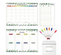 Calendario de nevera - Planificador mensual magnético, juego organizador semanal diario, kit de marcadores de borrado en seco, fácil de limpiar, herramienta de programación de alta calidad, suministro