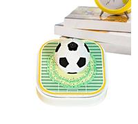 Calendario de objetos del tiempo 2026, decoración de oficina en forma de fútbol | Calendario de efecto 3D - Para aficionados a los deportes, freelancers, profesores, casa, escuela, cumpleaños y