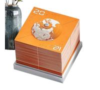 Calendario de oficina 3D 2026 | Decoración de mesa con forma de tierra - Calendario decorativo para efectuar - Idea de regalo para organización de cumpleaños para oficina, escuela, sala de reuniones