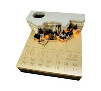 Calendario de Oficina | Calendario Escultura de Papel 3D 2026,Agenda Con Luz LED Arte De Escultura De Papel Y Bloc De Notas Para Vacaciones Diario Navidad Estudiantes Familia Trabajo Escuela Viaje