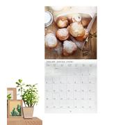 Calendario De Pared 12 Meses,Aventuras Culinarias Divertidas | Calendario De Pared Mensual Para Todo El Año | Para Dormitorio Sala Dormitorio Estudiantes Adolescentes Adultos Maestros Amigos