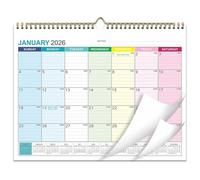 Calendario de pared 18 meses, Calendario 2026, gran calendar de mesa Enero 2026 - Junio 2027, A4 calendari planificador mensual,agenda calendario niños escolar 2026/2027 (38x30 cm) (Coloridas)