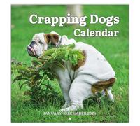 Calendario de pared 2022-2023 - Calendario de pared mensual de 18 perros caca de caca de enero de 2022, junio de 2023, divertidos regalos de broma, 11.8 x 23.6 pulgadas (abierto), calendario perfecto