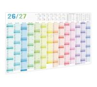 Calendario de pared 2023-2024, calendario 2023-2024, calendario de pared XXL (97x70 cm) en tamaño de pósteres, planificador anual horizontal, calendario anual, calendario de carteles. 1 unidad