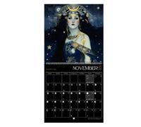 Calendario De Pared 2024, Calendario Lunar 2024, Calendario Lunar De Pared Con Fases Lunares De La Diosa - Decoraciones Astrológicas Colgantes Calendario Lunar 2024 Para Sala De Estar, Dormitorio