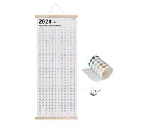 Calendario de pared 2024 de enero a diciembre, calendario semanal vertical